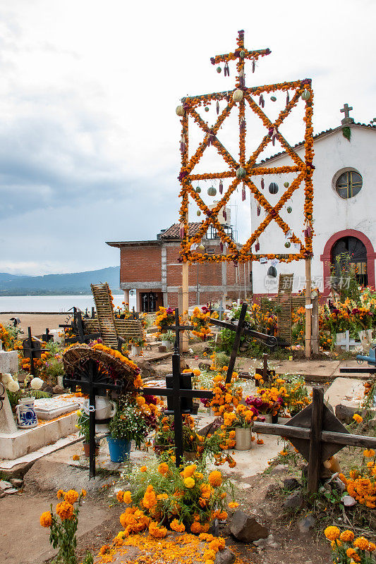 墨西哥janitzio, Michoacan - Island Lake patzcuaro - Cemetery - the day of the Dead